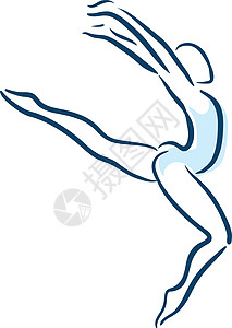 跳芭蕾舞女体操女子舞蹈芭蕾舞运动员女士女性体操插画