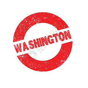 美国华盛顿华盛顿橡皮油墨插图红色邮票艺术墨水艺术品绘画插画