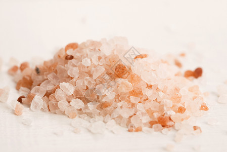 喜马拉雅粉红盐食物水晶矿物调味品宏观白色橙子岩石高清图片