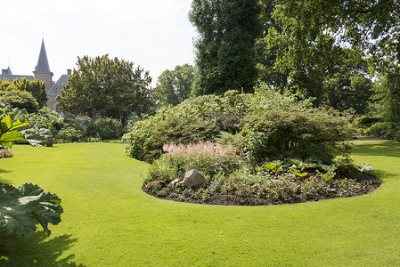 大英式花园 有绿色植物和草地背景
