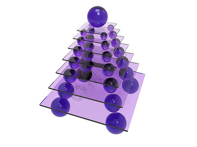 紫色的抽象三维金字塔背景图片