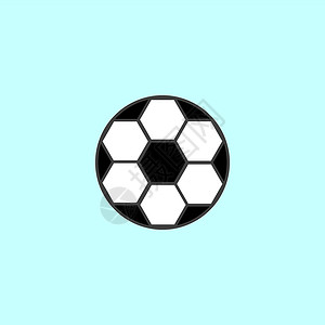 带有黑白六边形运动的足球球背景图片