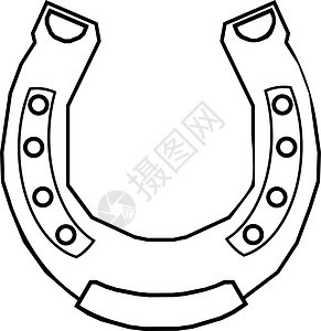 科尔维尔农场马蹄风光脚步骑马计算机运气黑色野马马蹄铁金属田园插画