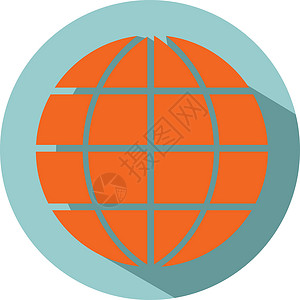 环球全球计算机地球网络设计图标元素圆圈绘图背景图片