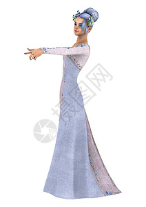 春天公主女性女士蓝色魔法白色故事背景图片