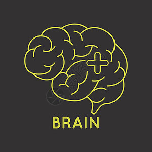 脑脑医学徽标矢量背景图片