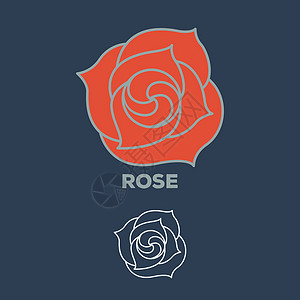 玫瑰花徽标矢量背景图片