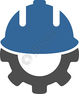 从开发图标力量工程师工业建造工作机械技术盔甲齿轮帽子背景图片