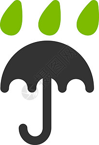 商业双彩系列的雨保护图标保险气象风暴灰色天气雷雨气候安全阳伞下雨背景图片