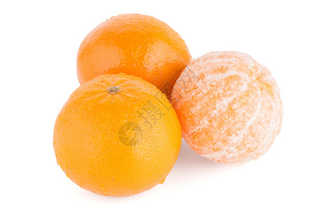 炼金或普通话水果白色橙子热带宏观黄色背景