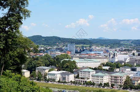 米拉贝尔宫对欧洲萨尔茨堡市的观察背景