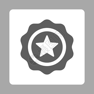 大西洋灰色封印奖项按盘覆盖彩色集的奖励封印图标报酬正方形银色星星按钮邮票评分灰色白色标签插画