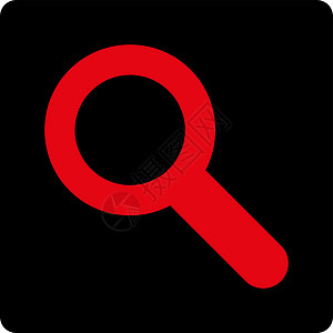 红色和黑色整形按键搜索平板强化红色和黑色玻璃字形测试探险家放大镜工具审计眼睛研究探索背景图片