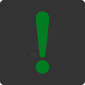 平面绿色和灰色符号四环按键图标字形指针安全事故报警危险惊呼攻击信号背景图片