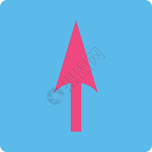 箭头轴Y平平粉色和蓝色光标坐标穿透力生长指针箭头导航背景图片