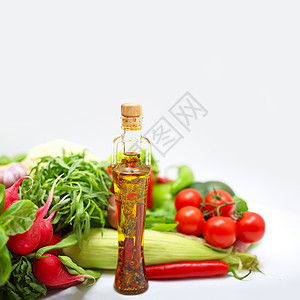 蔬菜瓶子蔬菜瓷砖红色香料白色烹饪胡椒瓶子绿色饮食壁球食物背景