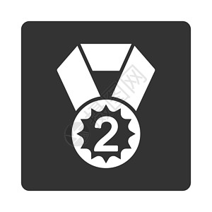 颁奖按钮覆盖颜色集第二位图标字形运动徽章奖章荣誉海豹证书邮票竞赛质量背景图片