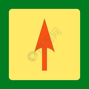 箭头轴 Y 平橙色和黄色导航指针穿透力箭头生长坐标光标背景图片