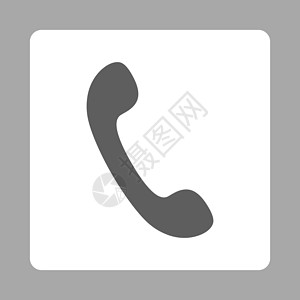 电话平平面暗灰色和白颜色戒指电讯图标电话热线背景讲话电话号码扬声器白色背景图片