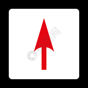 箭头 Axis Y 平面红色和白色导航穿透力生长指针坐标光标箭头轴背景图片