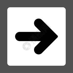 双色箭头右向箭头平面黑白双色商业灰色光标下载导航界面字形运动水平背景背景