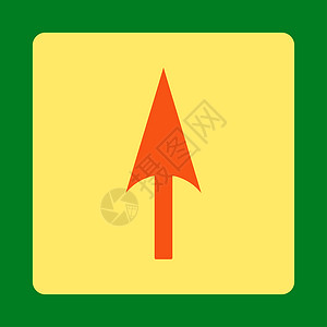 箭头轴 Y 平橙色和黄色穿透力指针光标导航坐标生长箭头背景图片