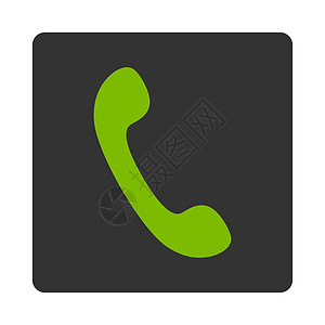 按键手机图标绿色和灰色双环按键电话平板生态图标扬声器热线电讯讲话电话号码拨号戒指背景