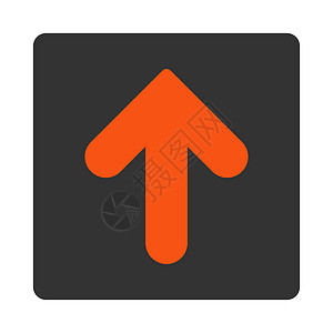 平平的橙色和灰色向上箭头图标导航光标指针运动生长背景图片