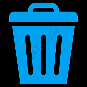 废件可平放蓝色图标垃圾回收站垃圾箱垃圾桶黑色倾倒字形背景环境篮子背景图片