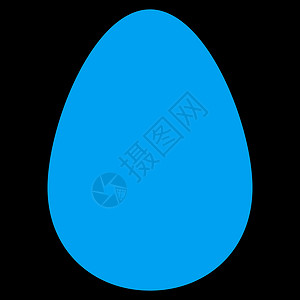 鸡蛋平蓝色图标食物黑色数字细胞背景早餐字形形式背景图片