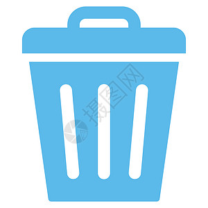 废件可平放蓝色图标生态环境垃圾回收站倾倒垃圾箱垃圾桶篮子回收字形背景图片