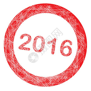 2016年橡胶邮票红色绘画派对墨水橡皮插图背景图片