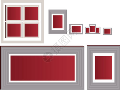 空照片框收藏 多尺寸 - EPS 格式可用背景图片