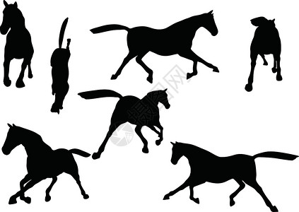 以快流姿势的马脚背影货车草图步子插图马拉天窗骑士慢跑冒充跑步插画