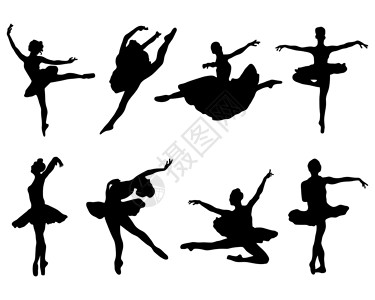 穿短裙芭蕾舞舞蹈家裙子女孩们插图演员舞蹈丝带表演女性训练设计图片