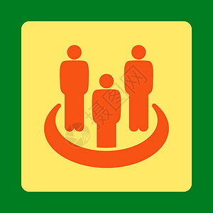 社会群体图标朋友们成员职员团体社交橙色团队用户圆形帐户设计图片