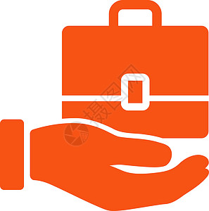 手提箱图标商业集的会计图标案例贮存簿记行李汇款字形工作办公室棕榈公文包设计图片