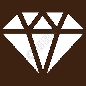 棕色钻石来自商业集的钻石图标透明度红宝石婚礼财富展示矿物水晶宝藏棕色珠宝背景