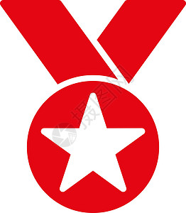 红色星星丝带竞争和成功双彩图集中的奖章图标文凭速度评分报酬书签质量保修贸易星星丝带插画