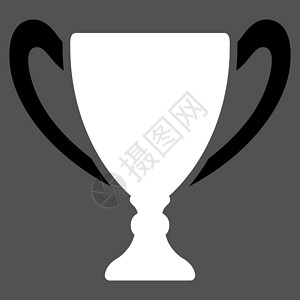 灰色杯子来自竞争和成功双彩图标集的 Cup 图标成就灰色金杯领导者高脚杯优胜者奖项烧杯玻璃背景插画