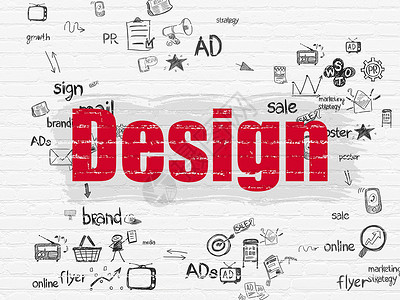 背景墙上的营销概念设计品牌图表红色流程图战略黑色方案社会宣传活动背景图片