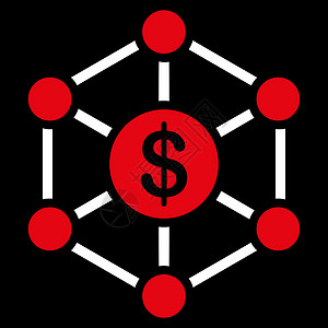 方案图标现金货币组织链接中心节点硬币背景项目图表背景图片