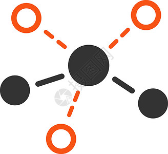 结构图标营销公司链接字形社交图表团队社会节点灰色背景图片