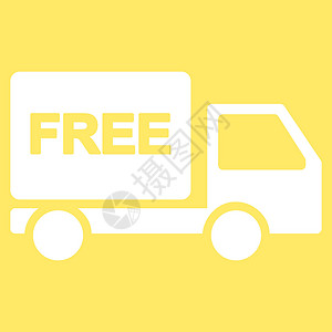freeFree交付图标横幅质量货车价格销售汽车服务后勤市场船运插画