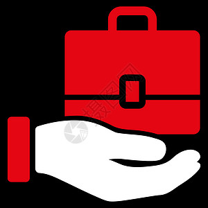 手提箱图标商业集的会计图标字形黑色手势案件案例旅行汇款背景配饰簿记设计图片