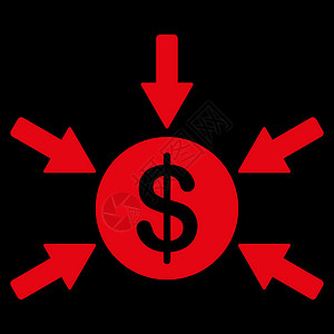 双色箭头商业双色集的收入图标订金薪水现金背景平衡图表箭头收益银行业资金插画