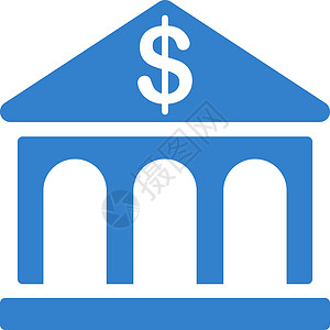商业双彩集的银行图标银行业金融办公室房子公司中心大楼博物馆字形背景图片