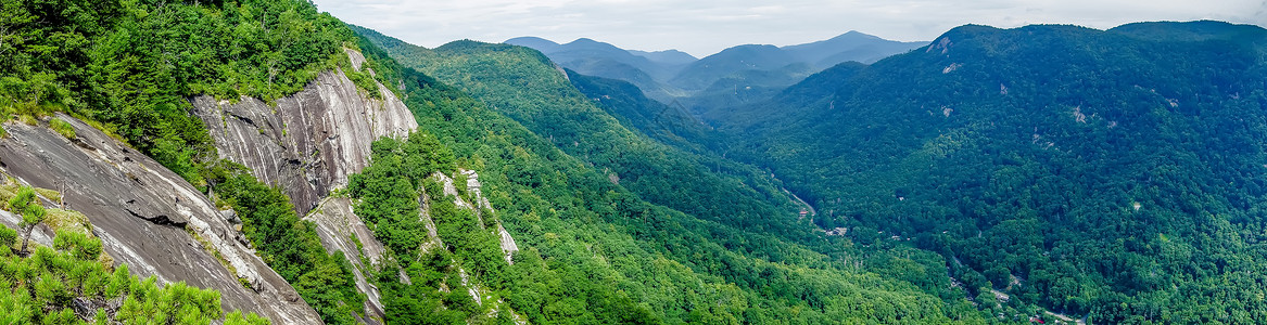 山核桃峡谷风景北卡罗来纳高清图片