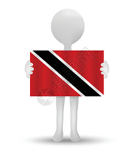 特立尼达和多巴哥展示白色推介会插图旗帜文化动物电脑产品国家插画