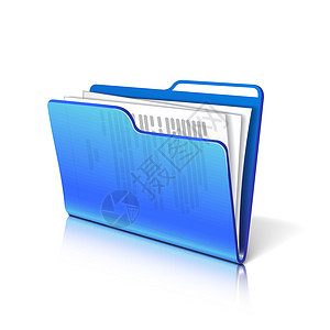 文件归档带文件的文件夹反射活页夹数据蓝色计算机办公用品组织贮存技术记忆设计图片